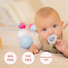 Newborn Teether Pacifiers 2 in 1 (6 Months onwards) - Peach & Yellow